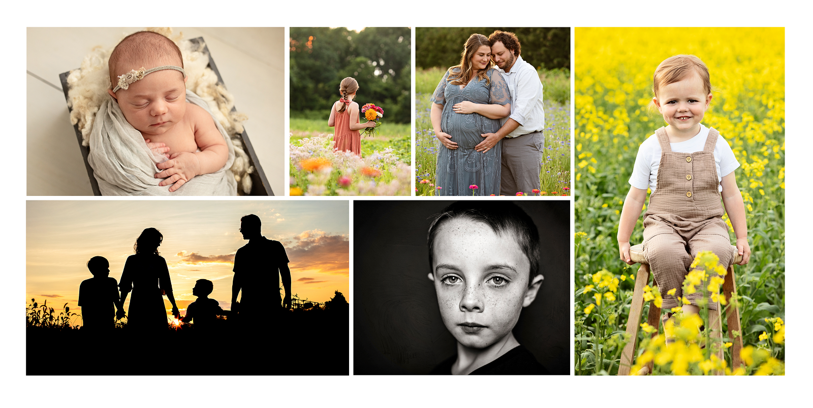 Maternity, newborn, child and family portraits taken by a photographer based out of Amherstburg, Ontario.